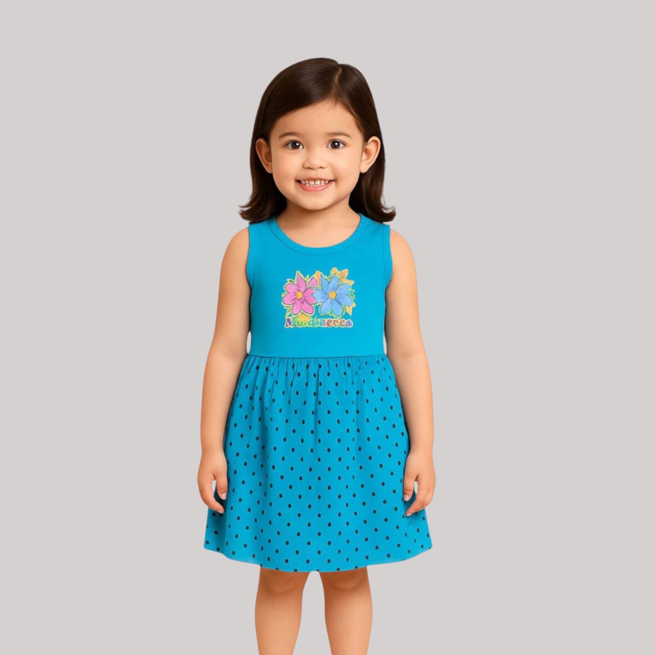 Pack of best 3 - Girls’ Cotton Sleeveless Frock (Age 0-3 yrs)