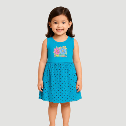 Pack of best 3 - Girls’ Sleeveless Floral Printed Frock (Age 0-3 yrs)