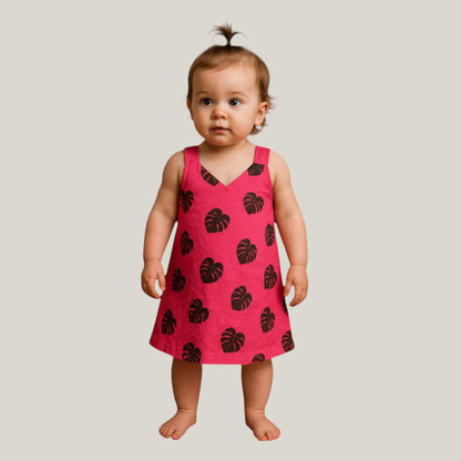 Pack of best 3 - Girls Cotton Sleeveless Dress Age (0-3 Yrs)