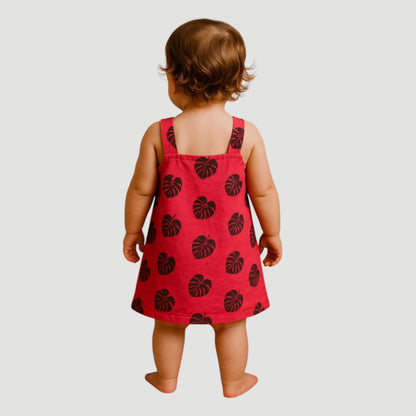 Pack of 3 - Girls Teal Multicolor Sleeveless Dress Age (0-3 Yrs)