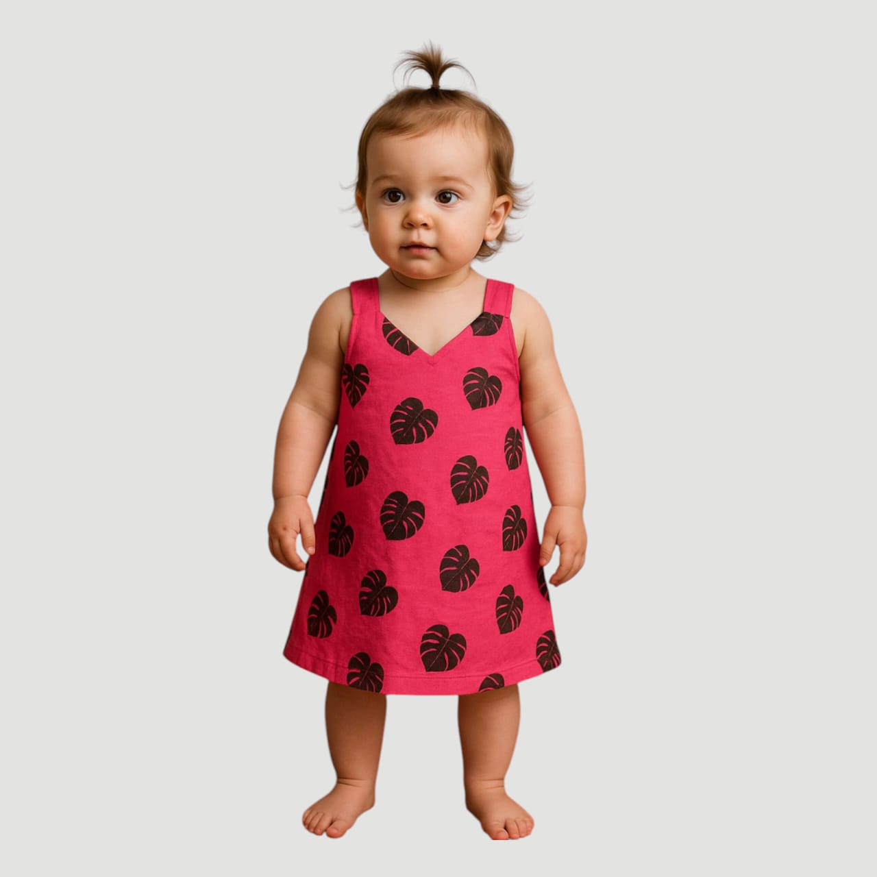Pack of 3 - Girls Teal Multicolor Sleeveless Dress Age (0-3 Yrs)