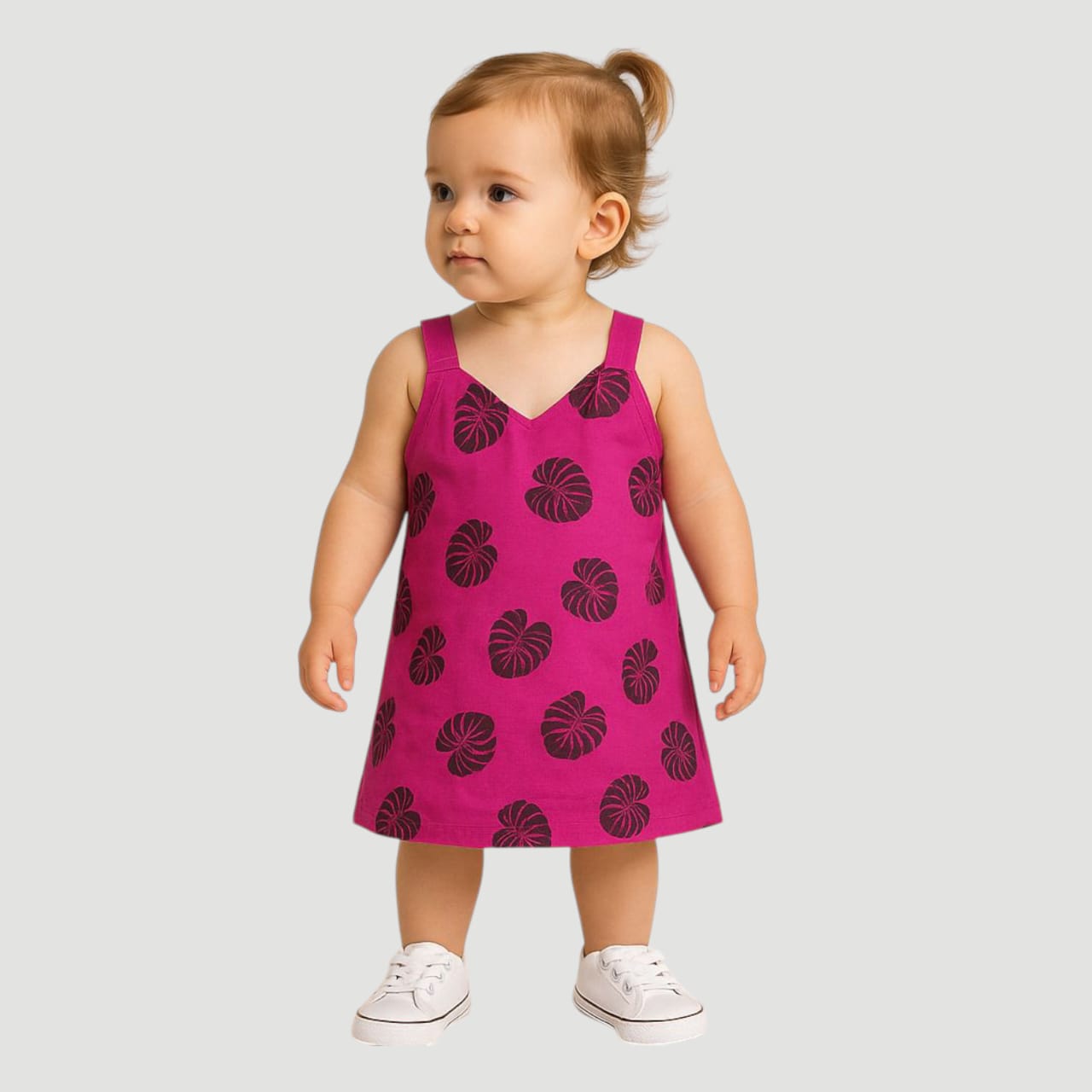 Pack of 3 - Girls Teal Multicolor Sleeveless Dress Age (0-3 Yrs)