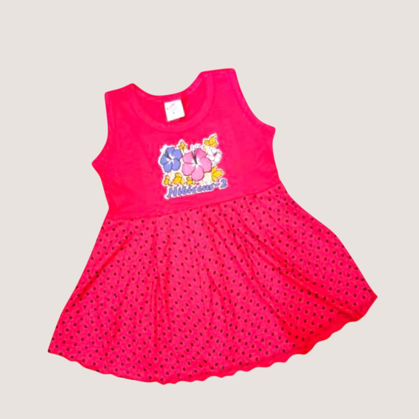 Pack of best 3 - Girls’ Cotton Sleeveless Frock (Age 0-3 yrs)