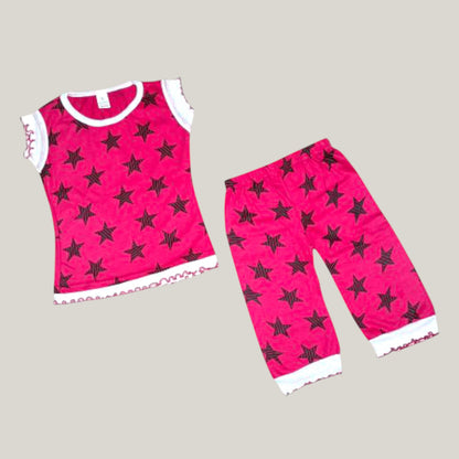 Pack of best 3 - Girls’ Cotton Clothing Set – Top & Pyjama (Age 0-3 Yrs)