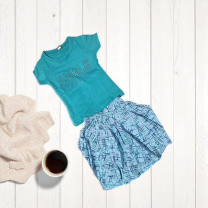Pack of 2 Stylish Baby Girl T-Shirt & Skirt Set(Age 1-3 yrs)