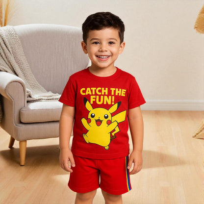 Pack of 3 -Boys Premium Cotton T-Shirt & Shorts Age (1-5 yrs)