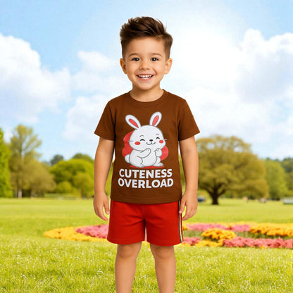 Pack of 3 -Boys Premium Cotton T-Shirt & Shorts Age (1-5 yrs)