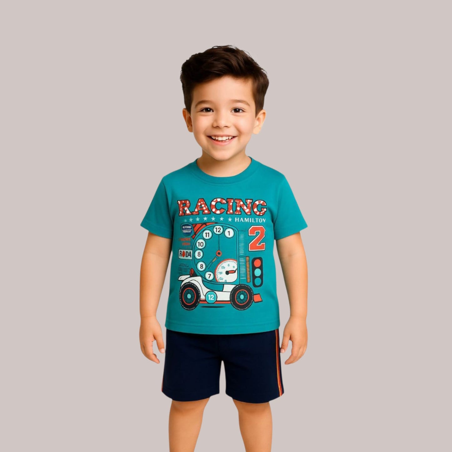 Pack of 3 - Boys Premium Cotton T-Shirt & Shorts Age(1-5 yrs)