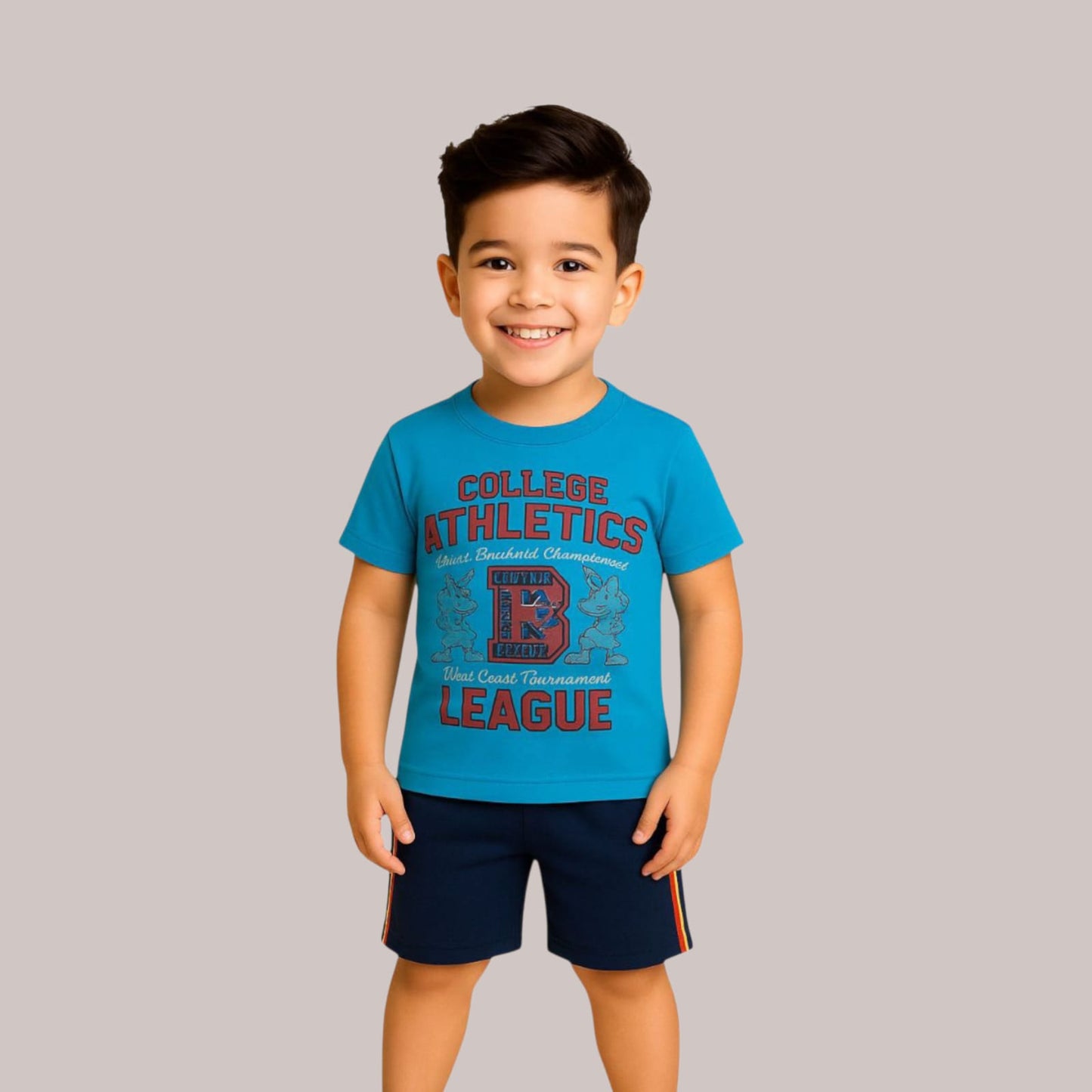 Pack of 3 - Boys Premium Cotton T-Shirt & Shorts Age(1-5 yrs)