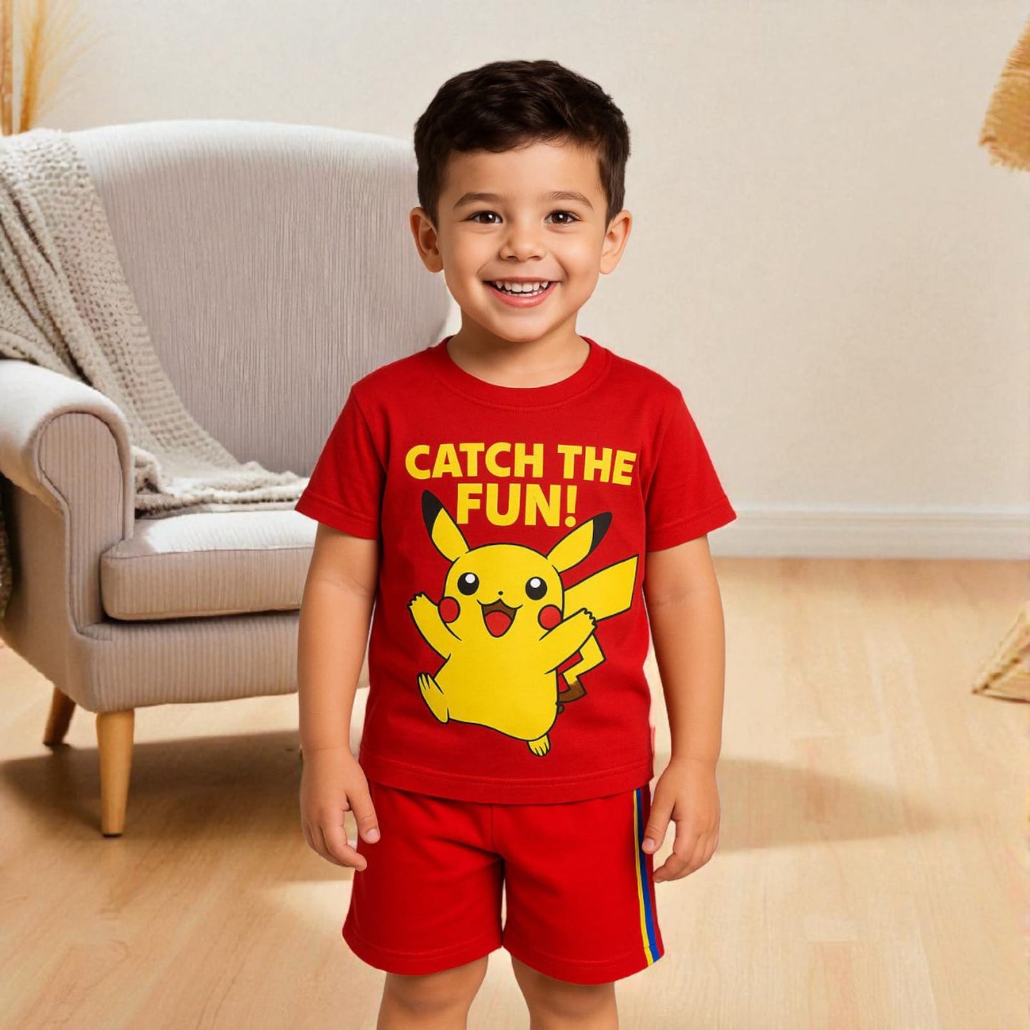 Pack of 3 -Boys Premium Cotton T-Shirt & Shorts Age (1-5 yrs)