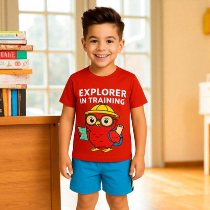 Pack of 3 -Boys Premium Cotton T-Shirt & Shorts Age (1-5 yrs)